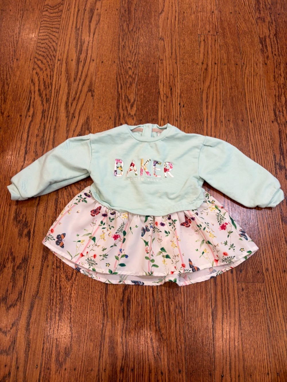 Baker by Ted Baker Baby Dress 9-12 months - Sweatshirt with floral skirt